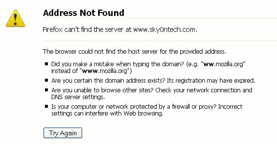 Une erreur 404 est illustrée avec les démarches à suivre afin de résoudre le problème. En bas de l'écran, il y a un bouton pour réessayer.