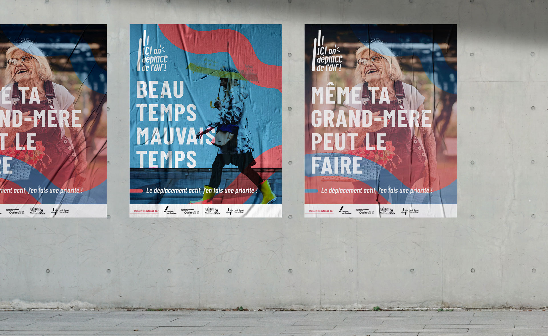 Ici on déplace de l'air affiches
