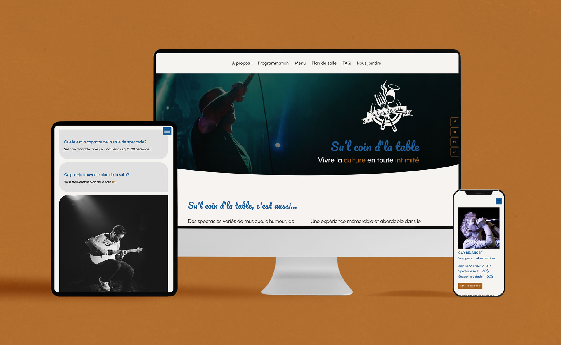 Su'l coin d'la table site Web